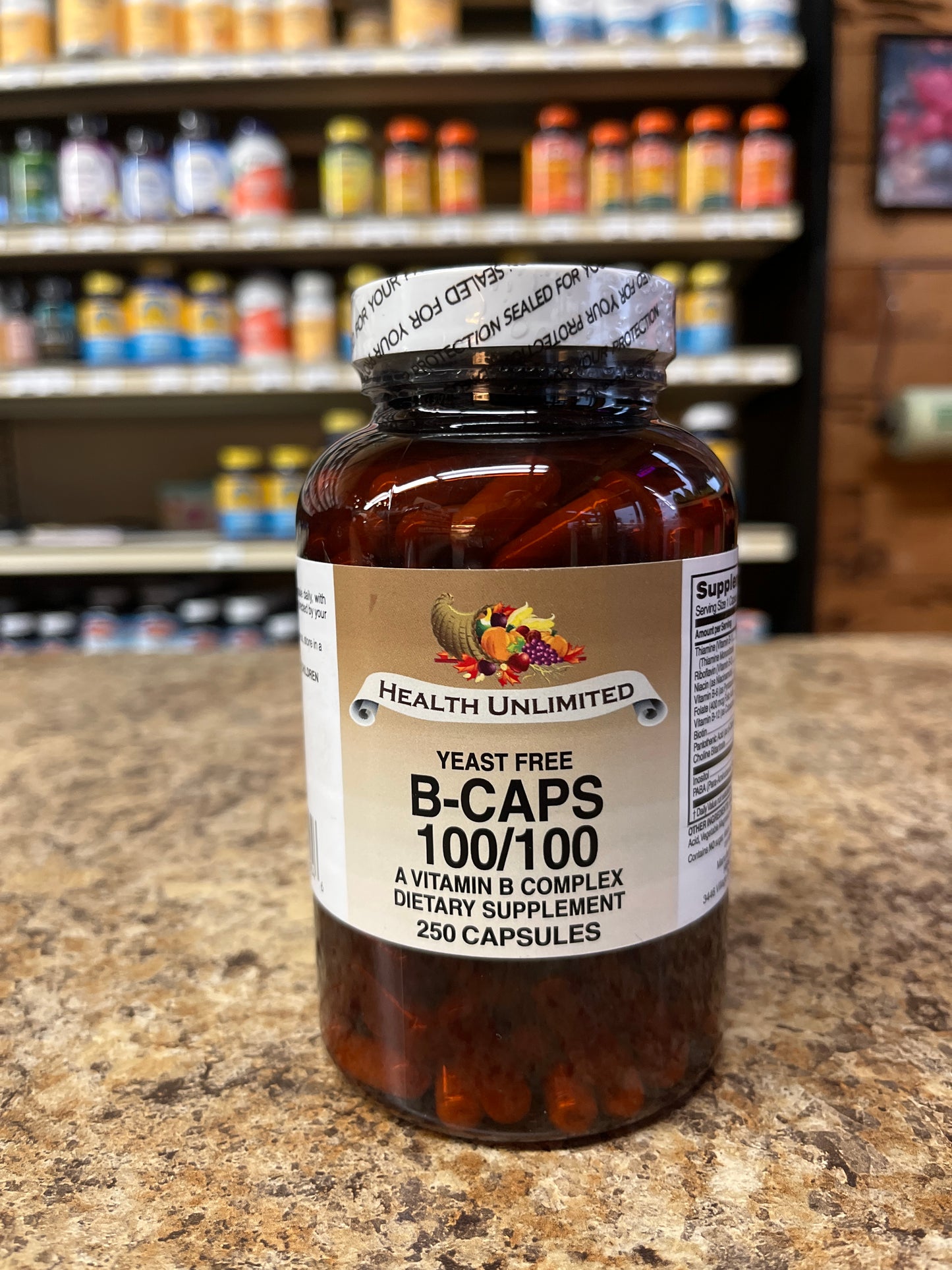 B-Caps 100/100 Yeast Free Vitamin B Complex