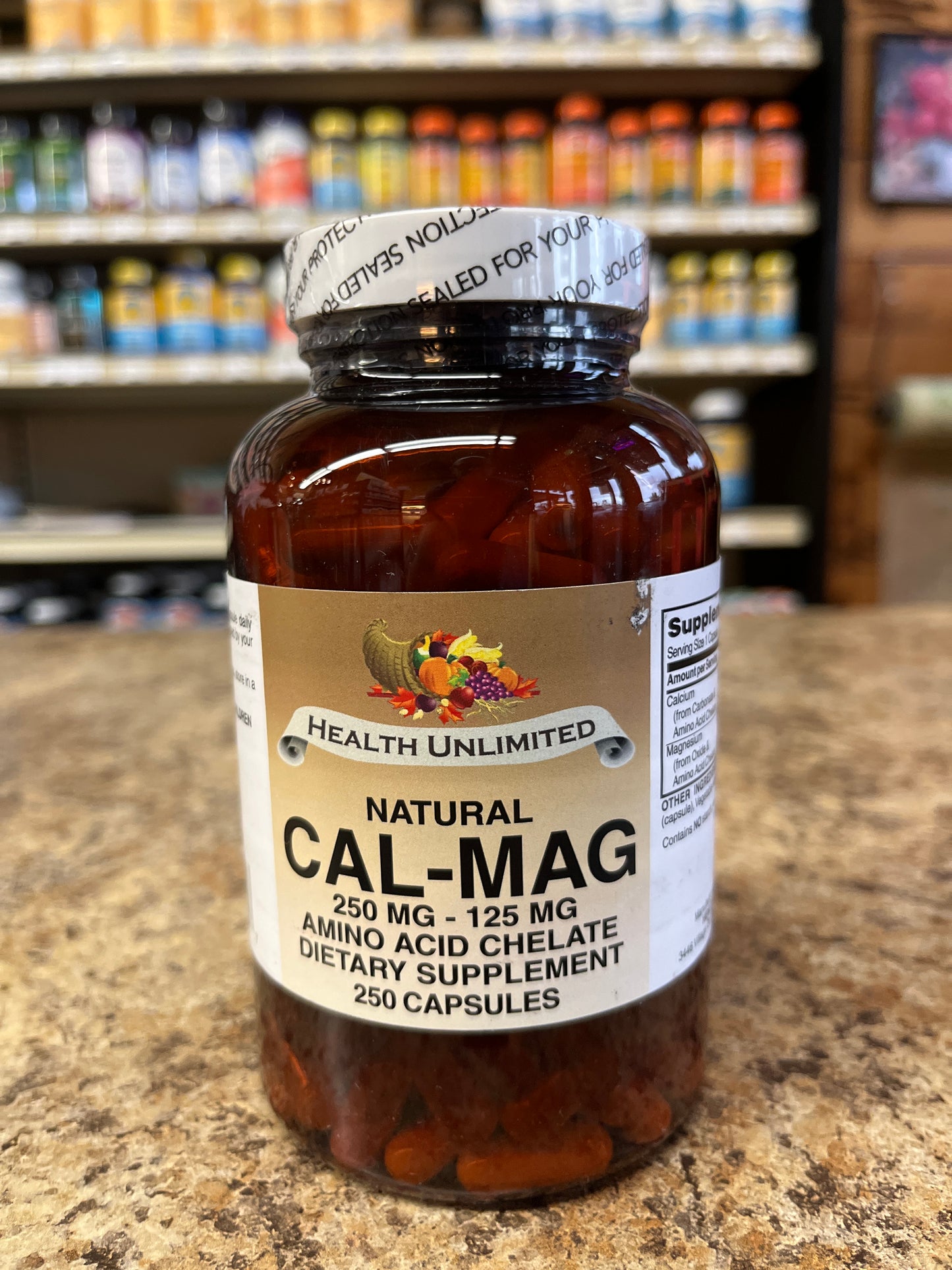 Natural Cal-Mag 250mg/ 125mg Amino Acid Chelate