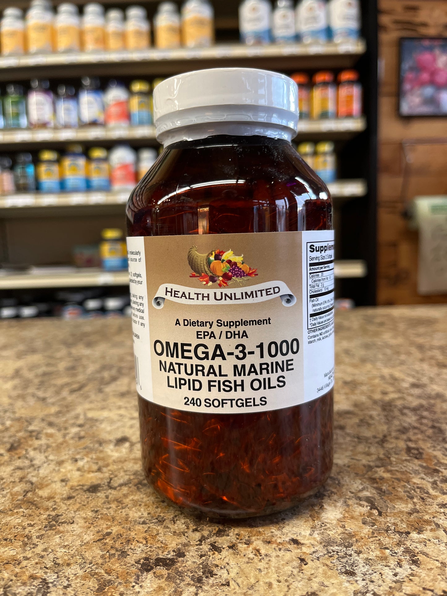 Omega-3-1000 Natural Marine Lipid Fish Oils