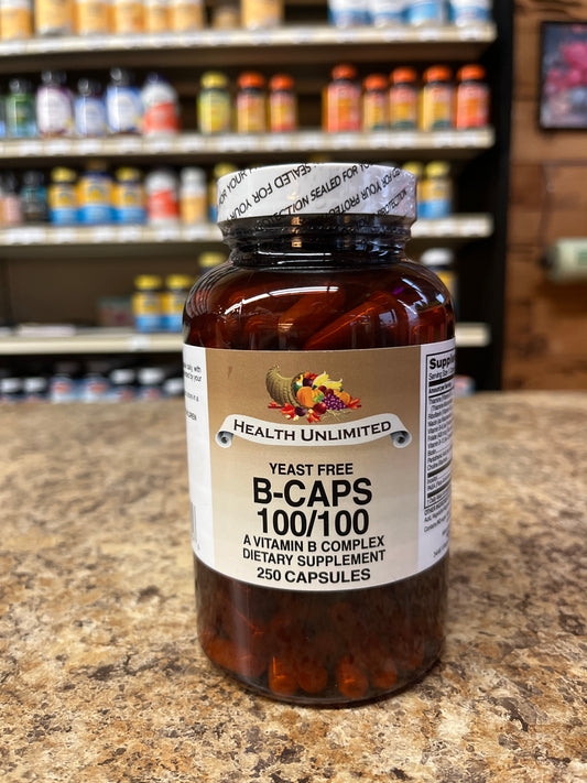 B-Caps 100/100 Yeast Free Vitamin B Complex