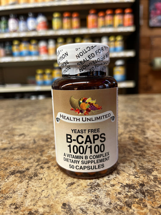 B-Caps 100/100 Yeast Free Vitamin B Complex