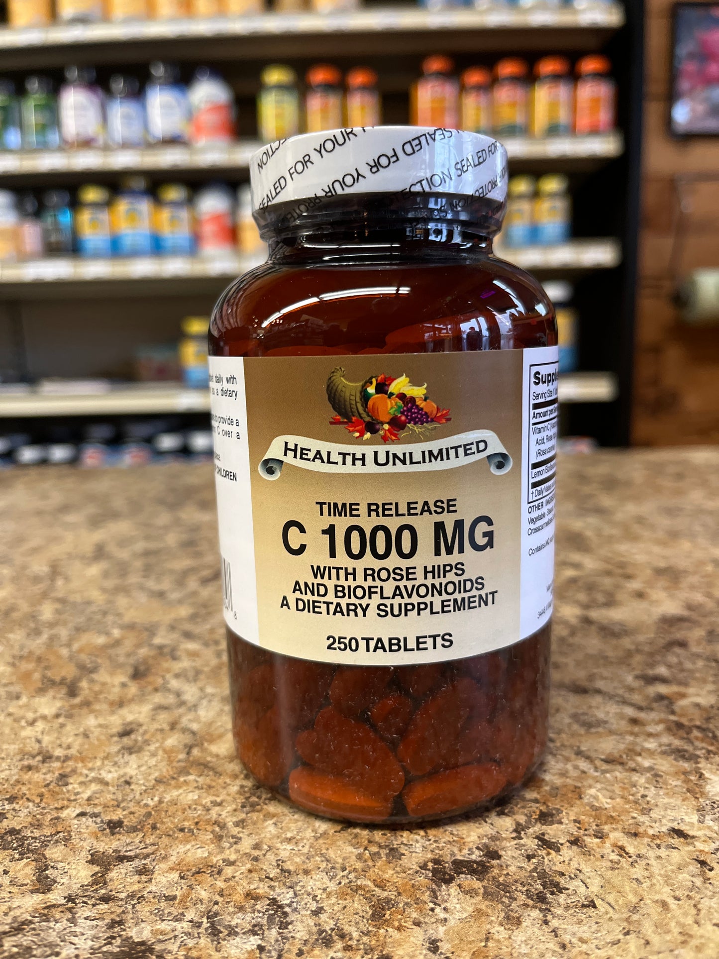 Vitamin C with Rose Hips and Bioflavonoids  1,000mg Time Release