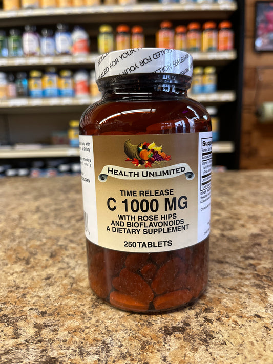 Vitamin C with Rose Hips and Bioflavonoids  1,000mg Time Release