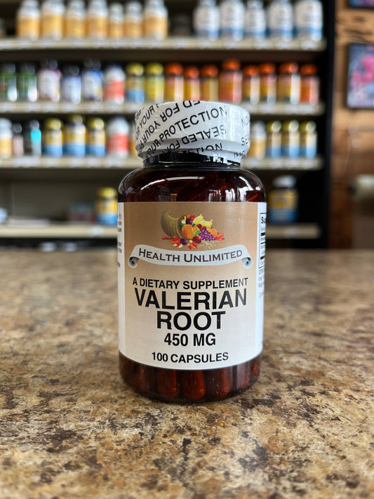 Valerian Root 450 mg  100 Capsules